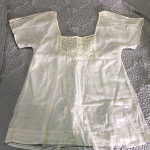 Antropólogie blouse szS delicate silk off white .